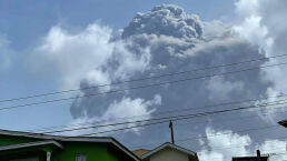 A Double Volcanic Eruption in the Caribbean